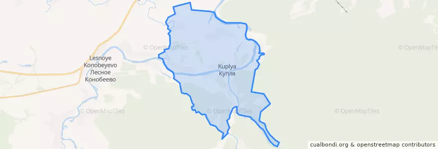 Mapa de ubicacion de Куплинское сельское поселение.