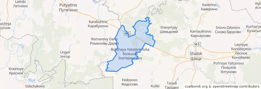 Mapa de ubicacion de Большеекатериновское сельское поселение.