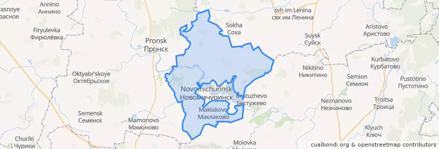 Mapa de ubicacion de Погореловское сельское поселение.