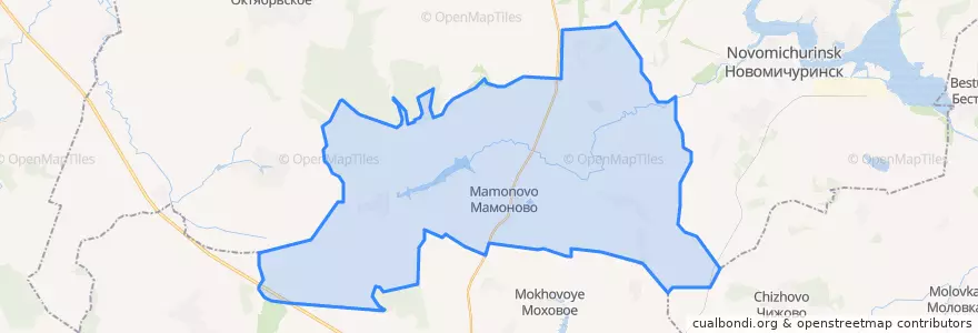 Mapa de ubicacion de Мамоновское сельское поселение.