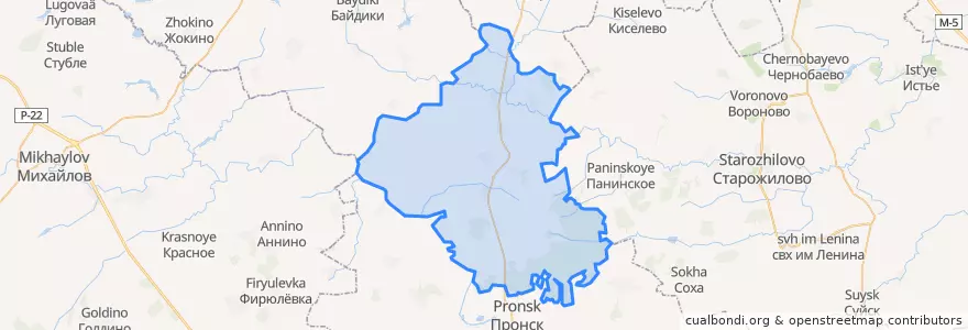 Mapa de ubicacion de Тырновское сельское поселение.