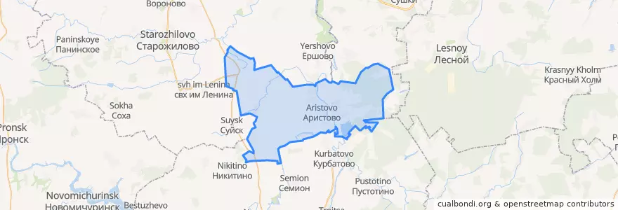 Mapa de ubicacion de Мелекшинское сельское поселение.