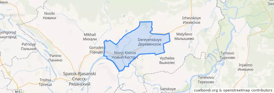 Mapa de ubicacion de Киструсское сельское поселение.