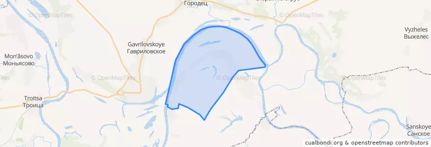 Mapa de ubicacion de Кутуковское сельское поселение.