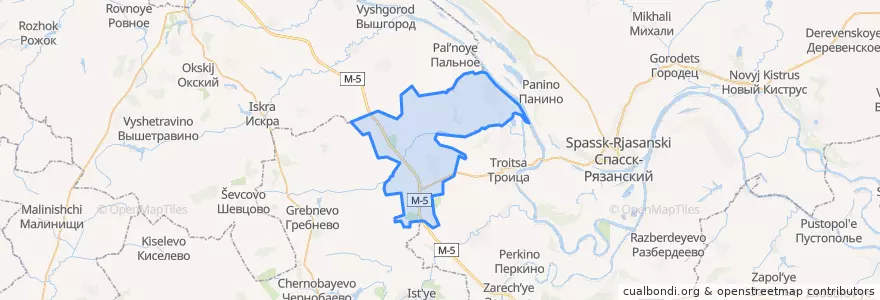 Mapa de ubicacion de Собчаковское сельское поселение.