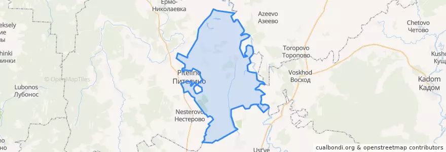 Mapa de ubicacion de Пеньковское сельское поселение.