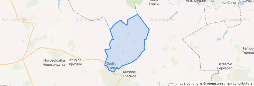 Mapa de ubicacion de Сетищенское сельское поселение.