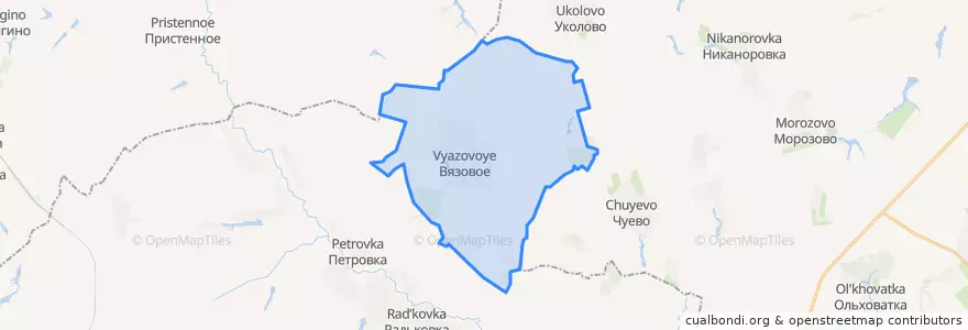 Mapa de ubicacion de Вязовское сельское поселение.