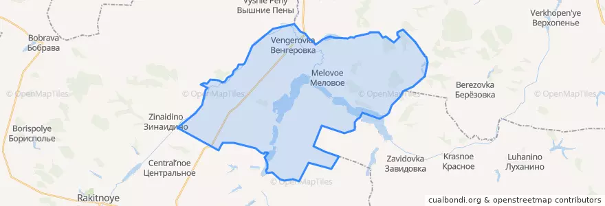 Mapa de ubicacion de Венгеровское сельское поселение.