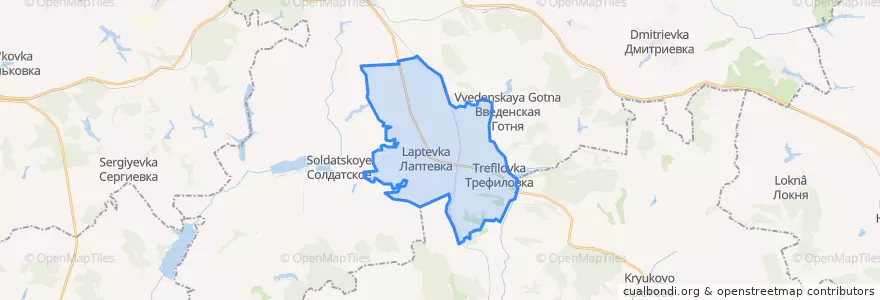 Mapa de ubicacion de Трефиловское сельское поселение.