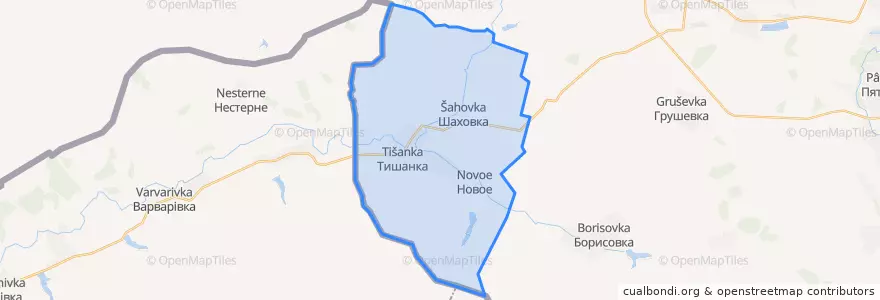 Mapa de ubicacion de Тишанское сельское поселение.
