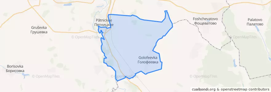 Mapa de ubicacion de Голофеевское сельское поселение.