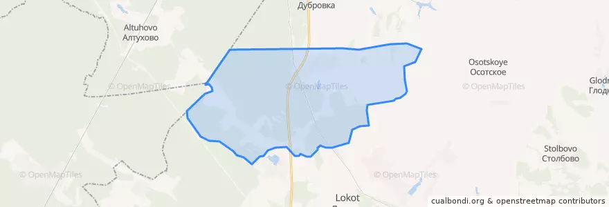 Mapa de ubicacion de Погребское сельское поселение.