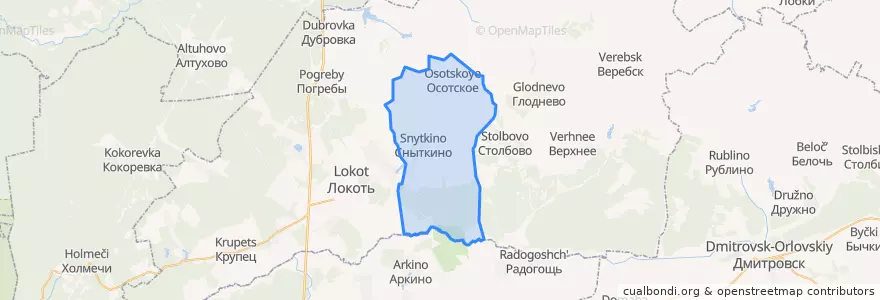 Mapa de ubicacion de Сныткинское сельское поселение.