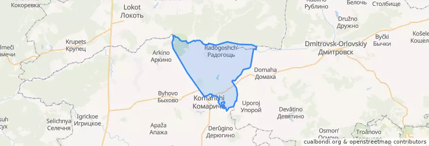 Mapa de ubicacion de Лопандинское сельское поселение.