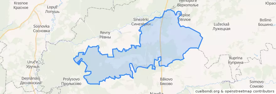 Mapa de ubicacion de Чичковское сельское поселение.