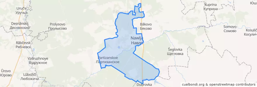 Mapa de ubicacion de Навлинское городское поселение.