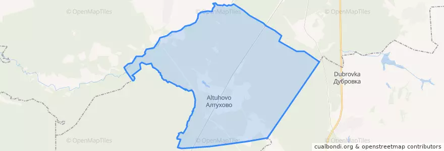 Mapa de ubicacion de Алтуховское городское поселение.