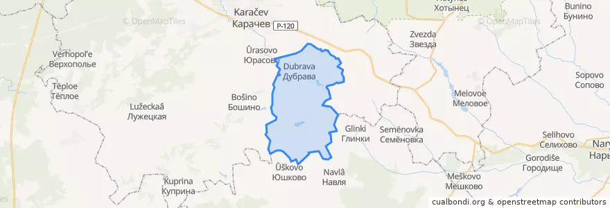 Mapa de ubicacion de Вельяминовское сельское поселение.