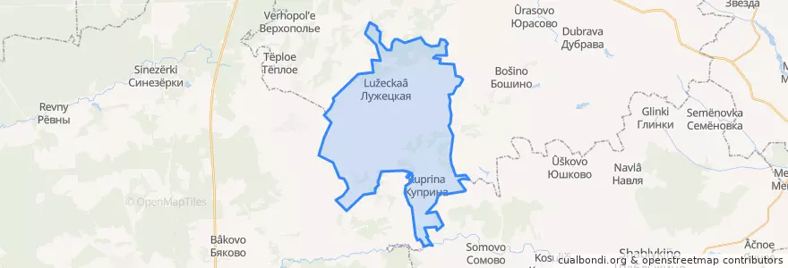 Mapa de ubicacion de Ревенское сельское поселение.