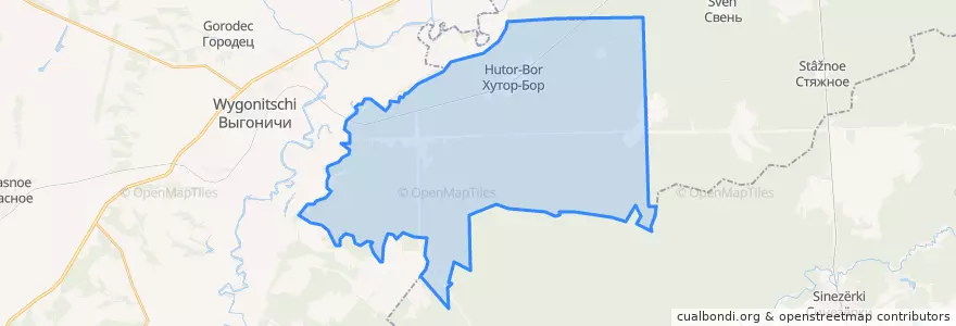 Mapa de ubicacion de Хутор-Борское сельское поселение.