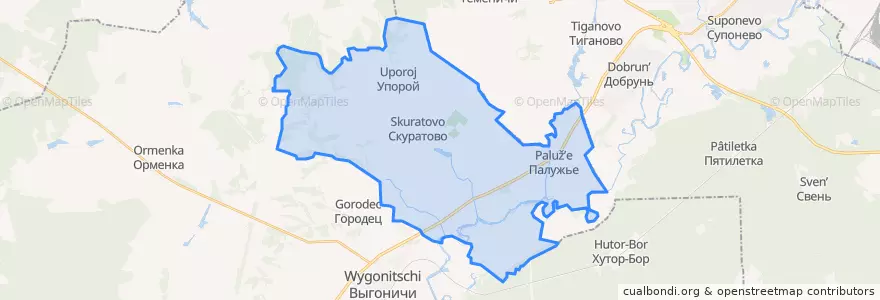 Mapa de ubicacion de Кокинское сельское поселение.