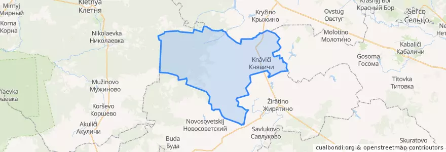 Mapa de ubicacion de Морачевское сельское поселение.