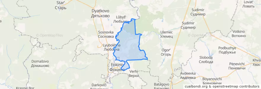 Mapa de ubicacion de Березинское сельское поселение.