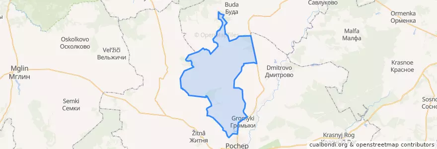 Mapa de ubicacion de Доманичское сельское поселение.