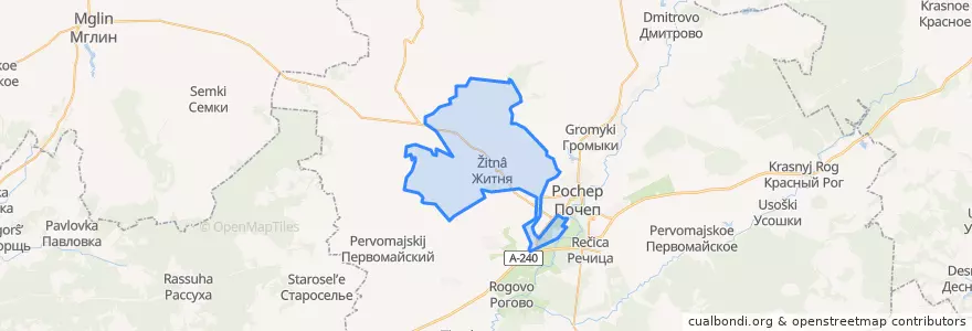 Mapa de ubicacion de Чоповское сельское поселение.