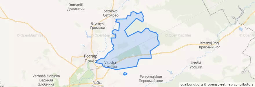Mapa de ubicacion de Витовское сельское поселение.