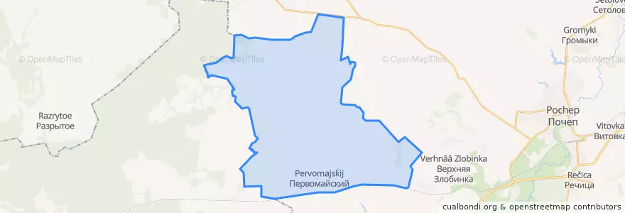 Mapa de ubicacion de Гущинское сельское поселение.