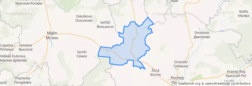 Mapa de ubicacion de Польниковское сельское поселение.