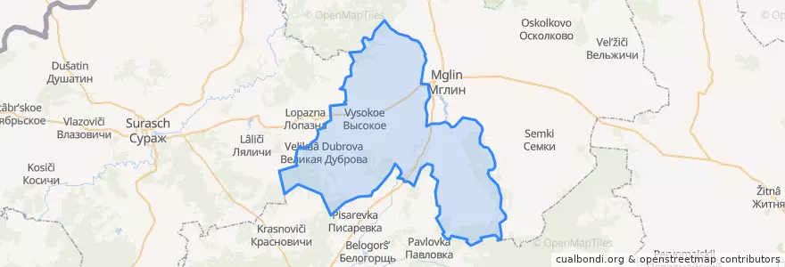Mapa de ubicacion de Симонтовское сельское поселение.