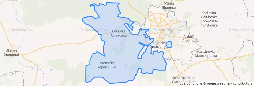 Mapa de ubicacion de Первомайское сельское поселение.