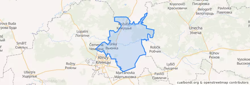 Mapa de ubicacion de Коржовоголубовское сельское поселение.