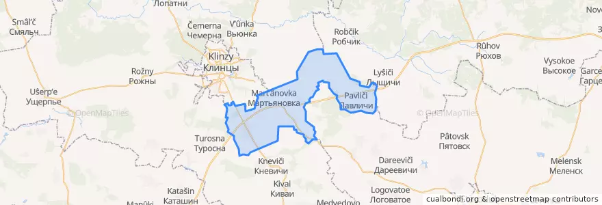 Mapa de ubicacion de Смотровобудское сельское поселение.