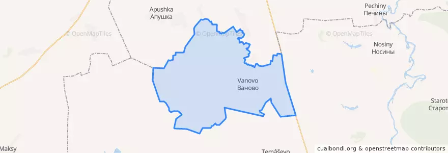 Mapa de ubicacion de Вановский сельсовет.