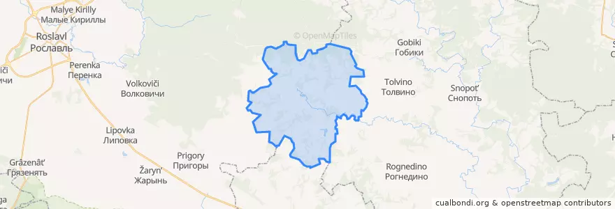 Mapa de ubicacion de Тюнинское сельское поселение.