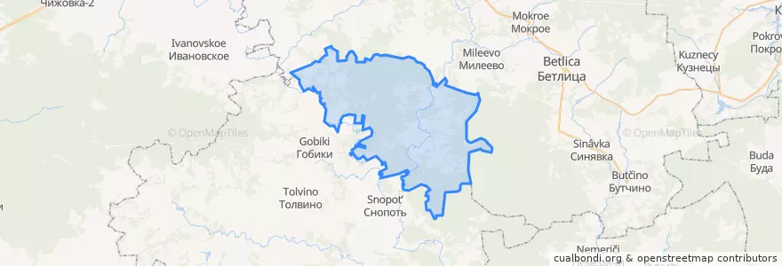 Mapa de ubicacion de Шаровичское сельское поселение.