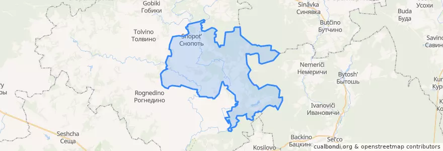 Mapa de ubicacion de Селиловичское сельское поселение.