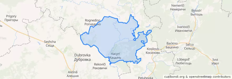 Mapa de ubicacion de Вороновское сельское поселение.