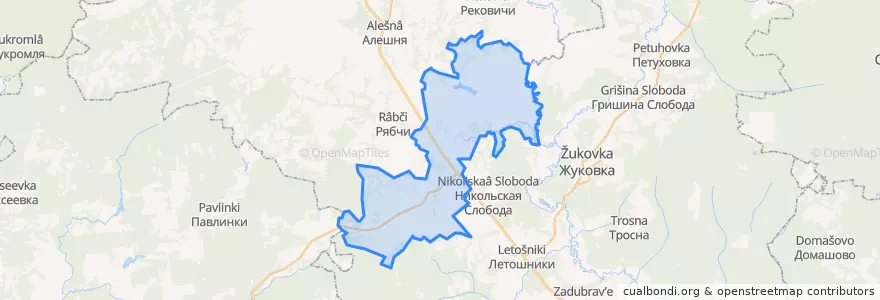 Mapa de ubicacion de Пеклинское сельское поселение.