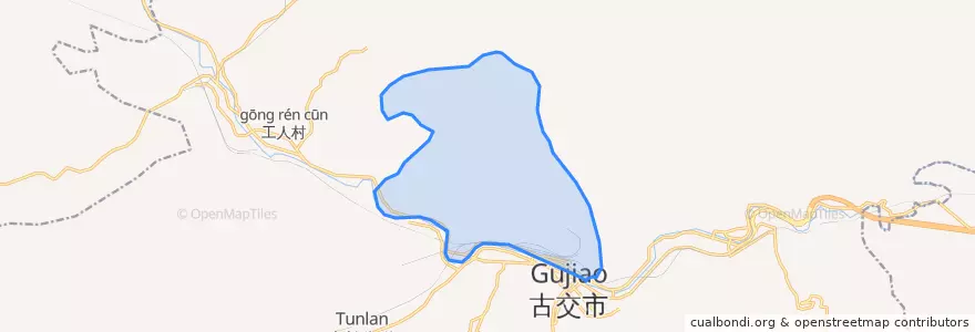 Mapa de ubicacion de Xiqu Subdistrict.