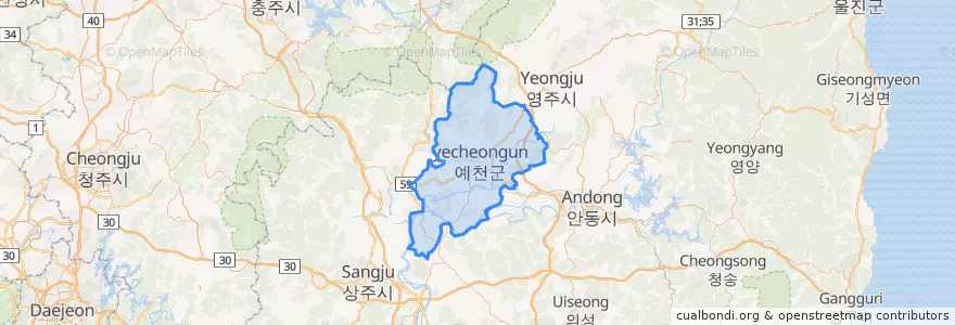 Mapa de ubicacion de 醴泉郡.