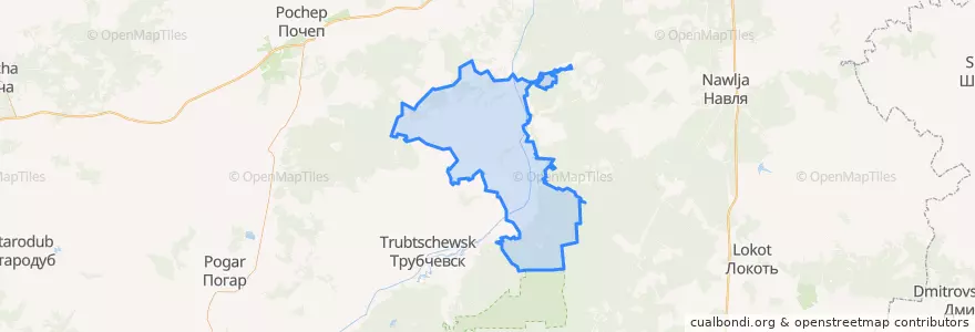 Mapa de ubicacion de Юровское сельское поселение.