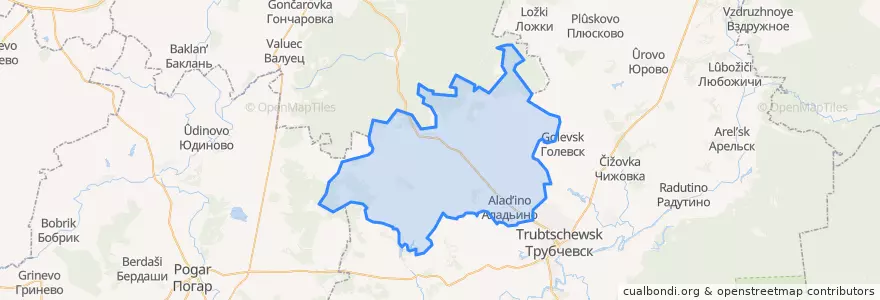 Mapa de ubicacion de Семячковское сельское поселение.