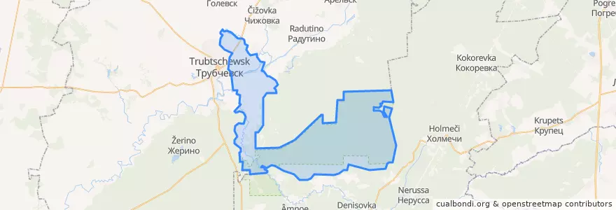Mapa de ubicacion de Городецкое сельское поселение.