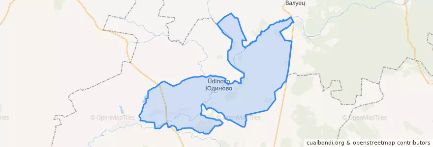 Mapa de ubicacion de Юдиновское сельское поселение.