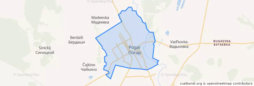 Mapa de ubicacion de Погарское городское поселение.